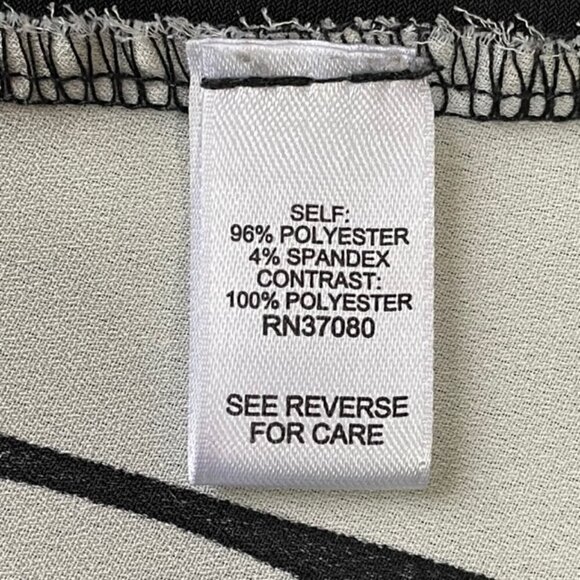 CATO Black Cap Sleeve Aztec Print Draped Tunic Top - Size Large - Picture 5 of 5